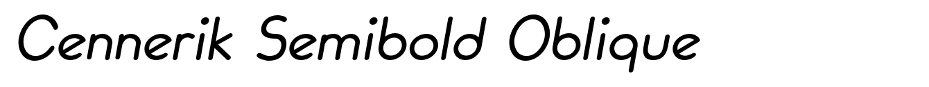 Cennerik Semibold Oblique image